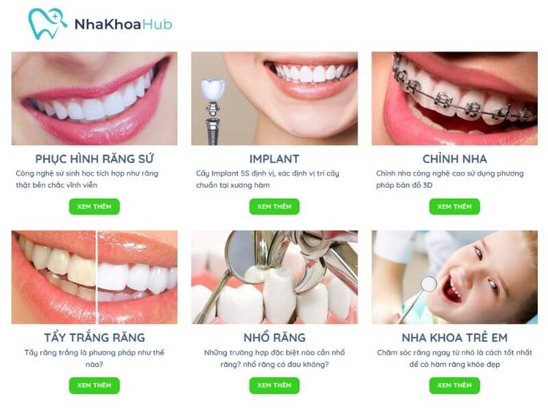 Các dịch vụ tại nha khoa Phương Anh