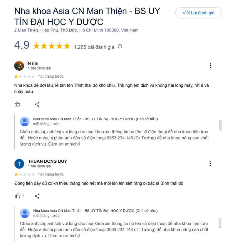 Thái độ phục vụ tại cơ sở này cần được cải thiện