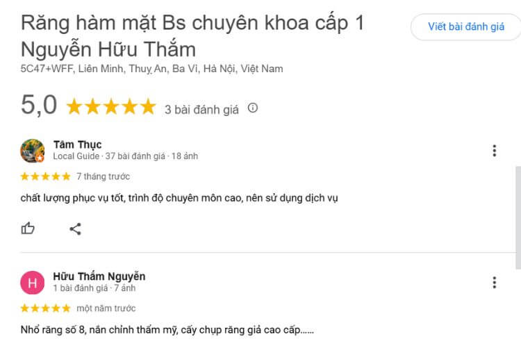 Đánh giá về Nguyễn Hữu Thấm