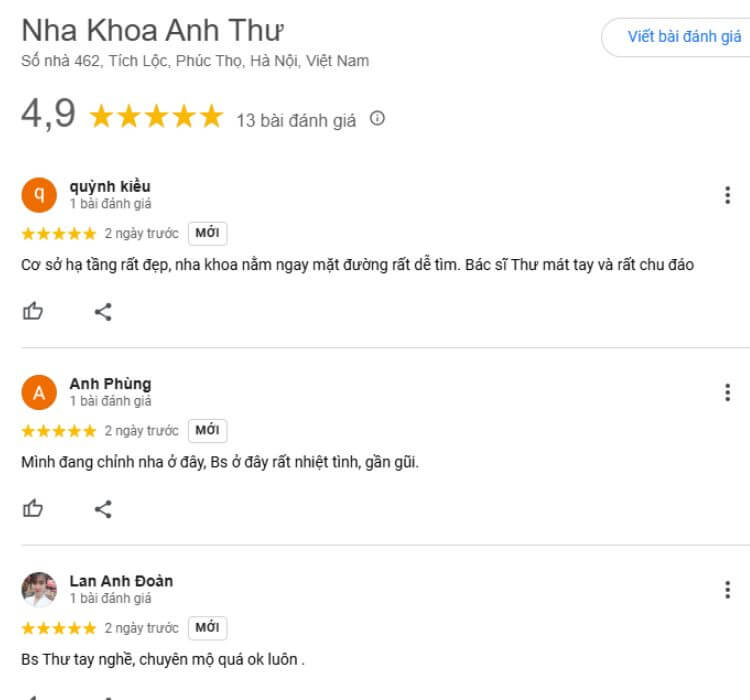 Đánh giá từ khách hàng 
