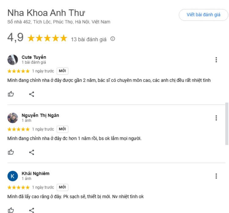 Đánh giá từ khách hàng 