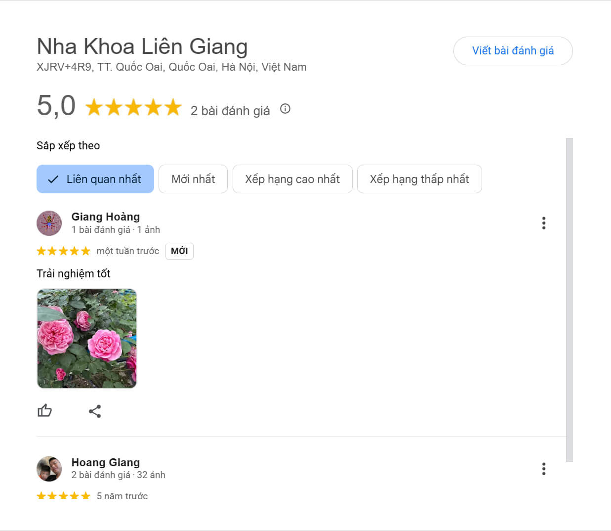Đánh giá về Liên Giang