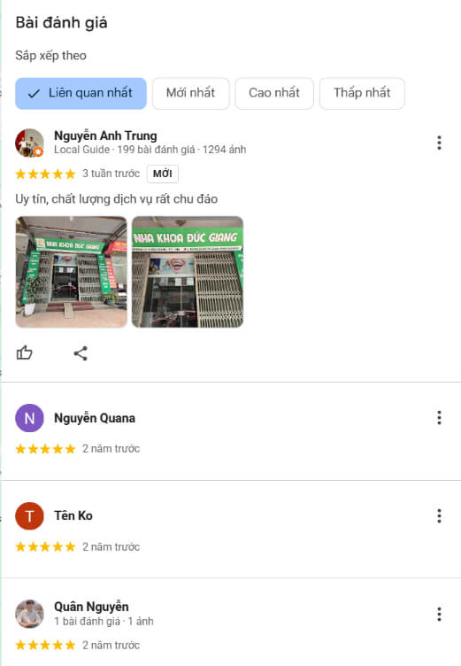 Đánh giá về Đức Giang