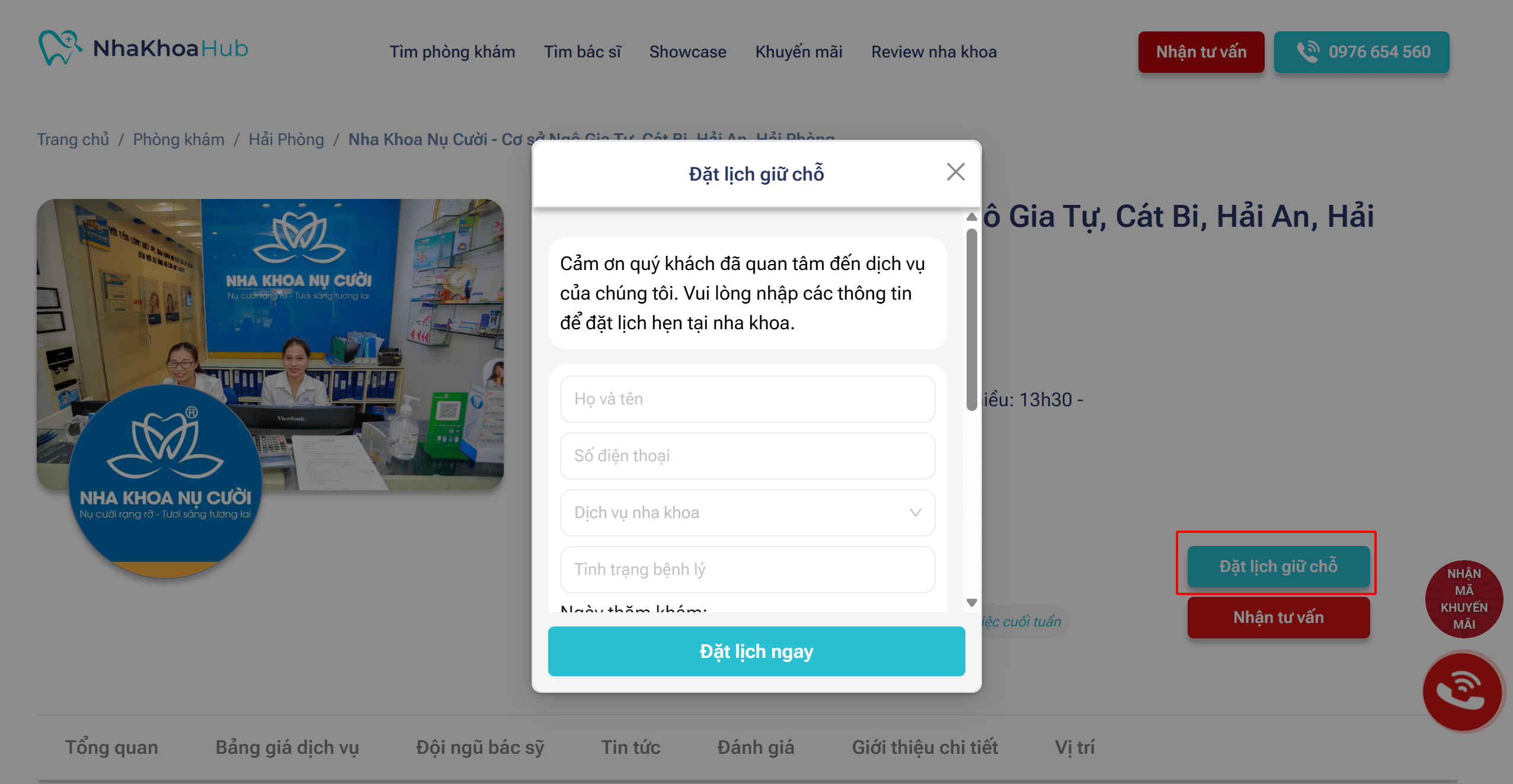 Khách hàng cũng có thể dễ dàng đặt lịch hẹn qua nền tảng NhaKhoaHub