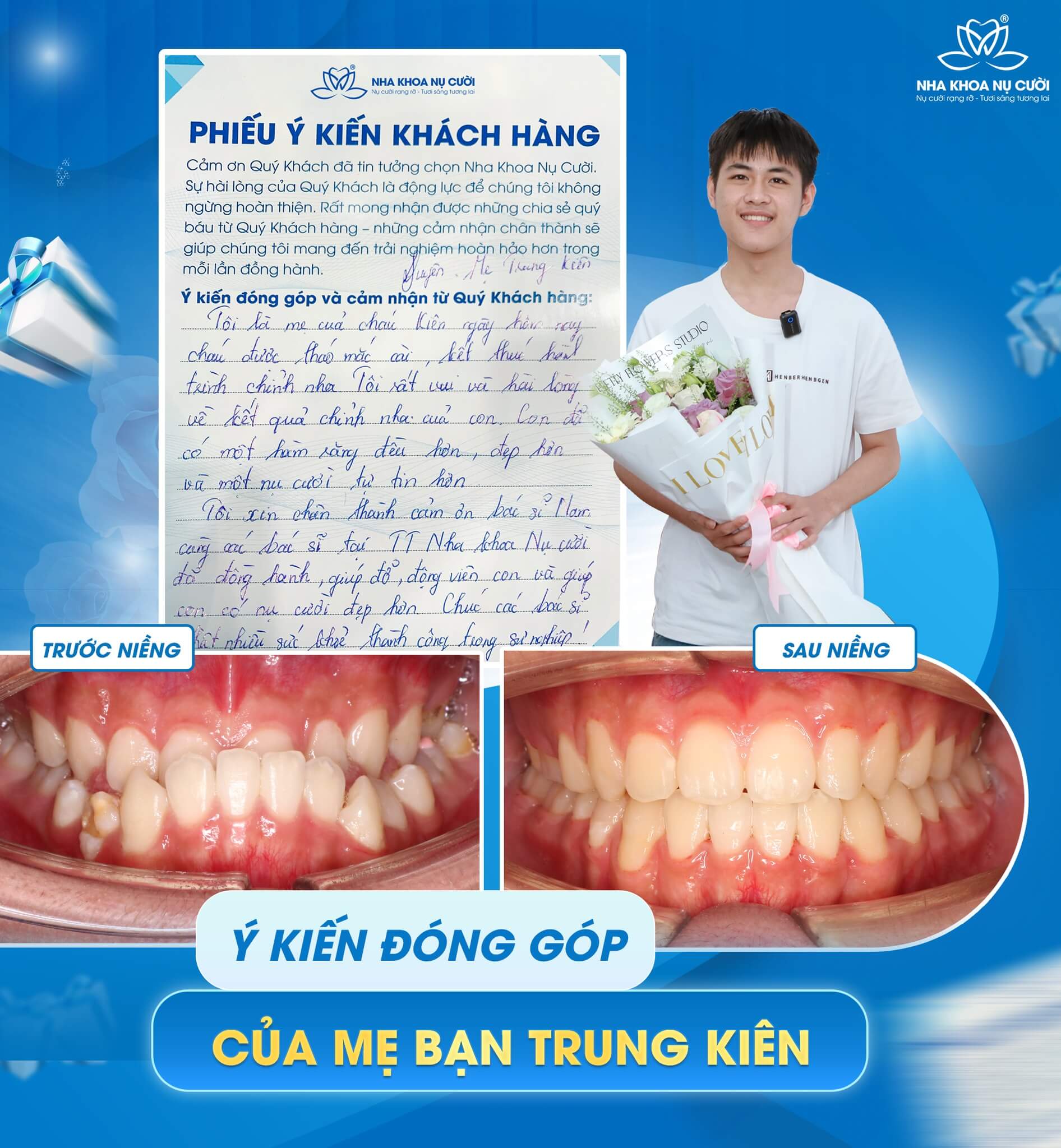 Mẹ bạn Trung Kiên chia sẻ về hành trình niềng răng của con