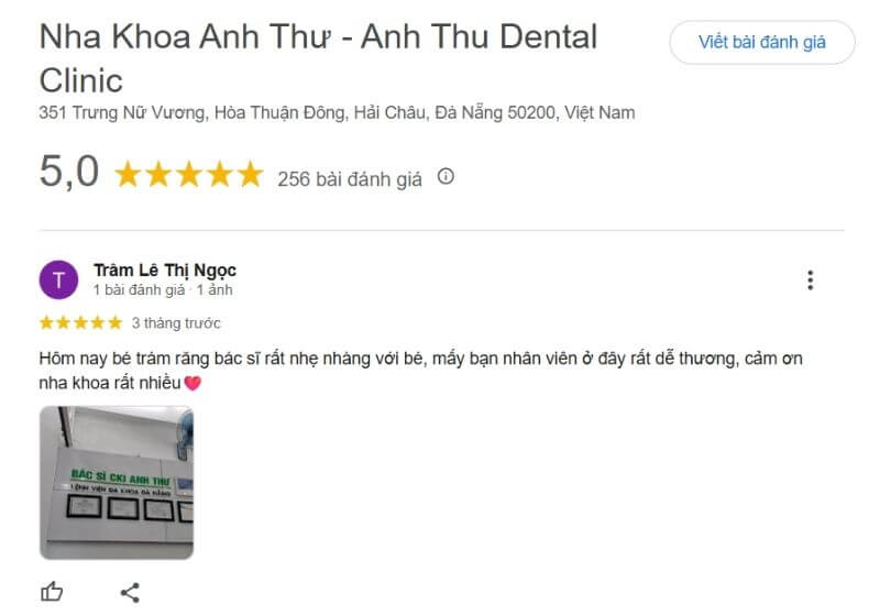 Với hơn 20 năm kinh nghiệm trong lĩnh vực nha khoa, Anh Thư là địa chỉ uy tín được nhiều gia đình lựa chọn tại Đà Nẵng.