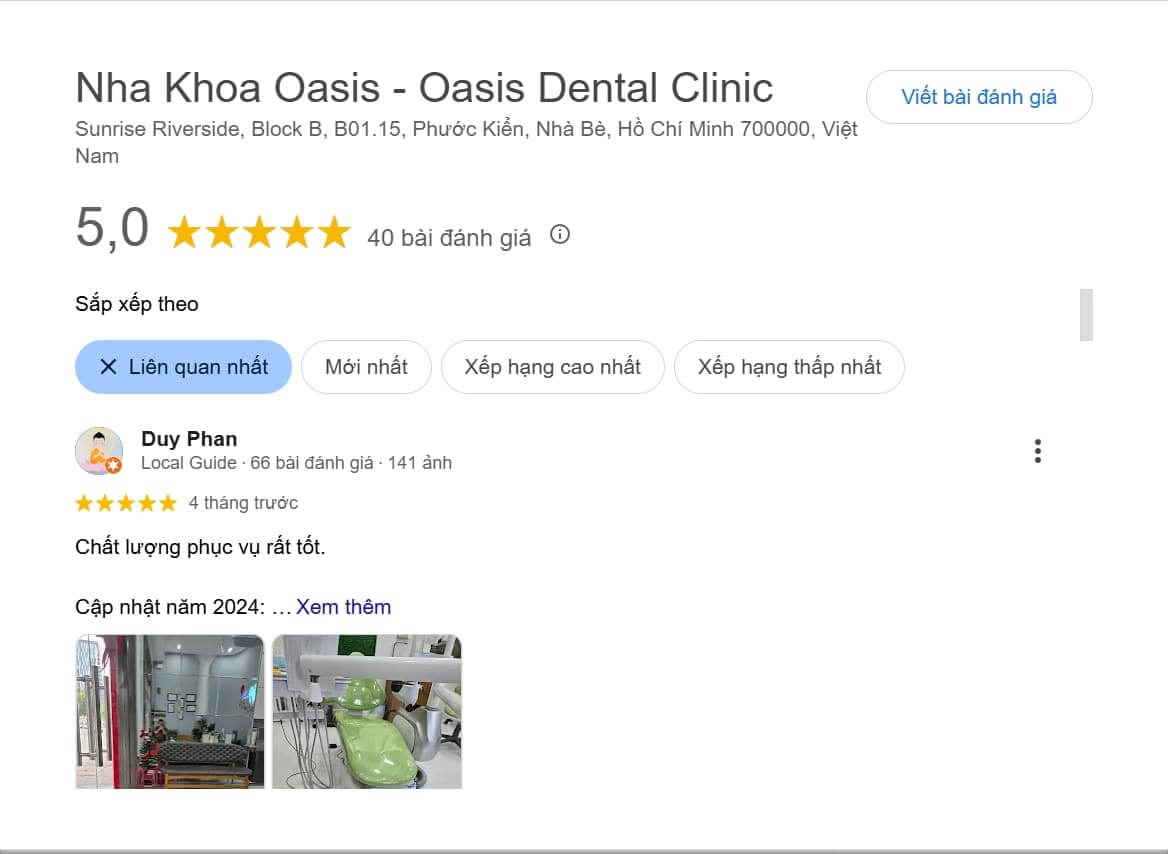 Nha Khoa Oasis là một trong những phòng khám nha khoa hiện đại, tiêu chuẩn cao