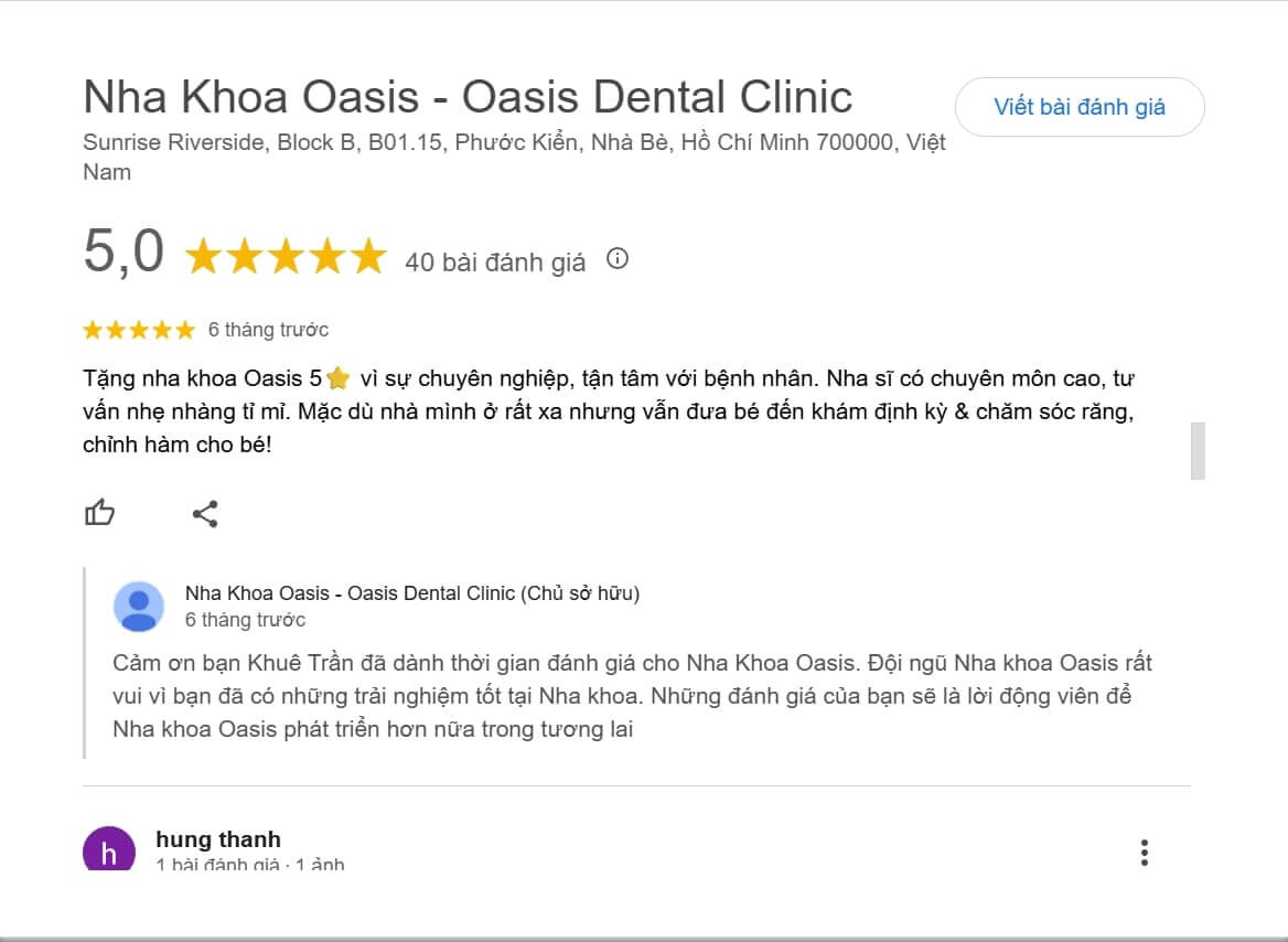 Nha Khoa Oasis là một trong những phòng khám nha khoa hiện đại, tiêu chuẩn cao