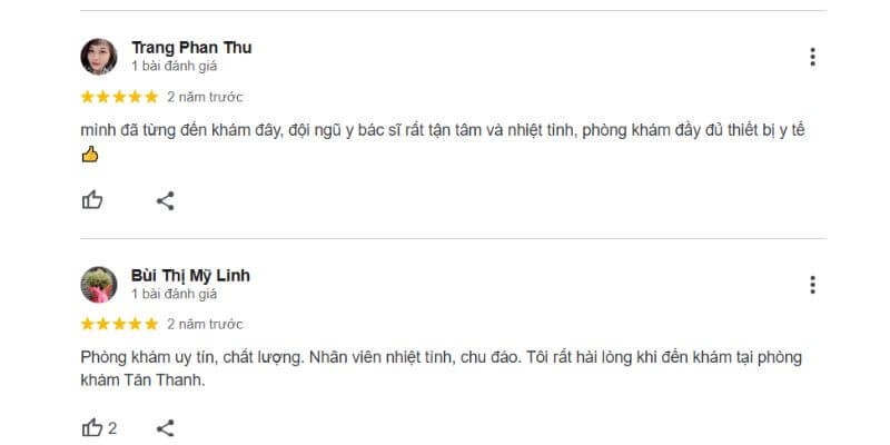 Phòng khám ghi điểm bởi sự tận tâm của đội ngũ bác sĩ và hiệu quả điều trị rõ rệt