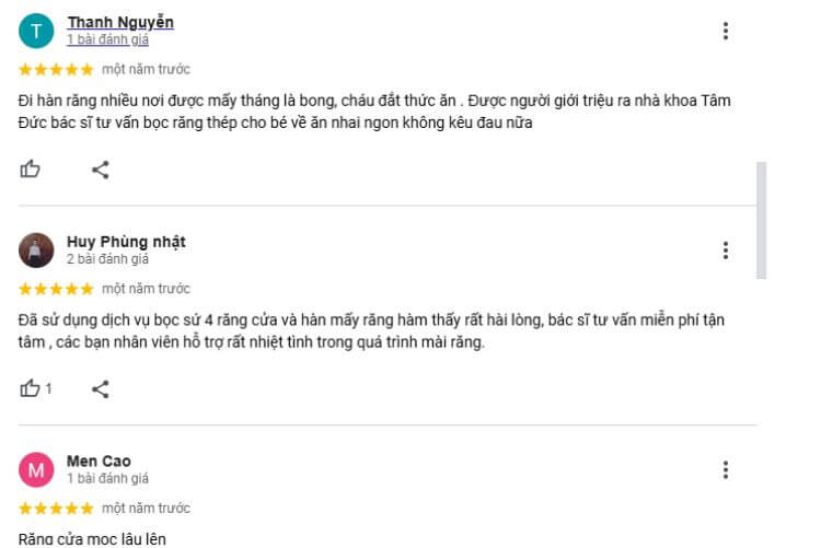 Phòng răng Tâm Đức nằm ở vị trí trung tâm