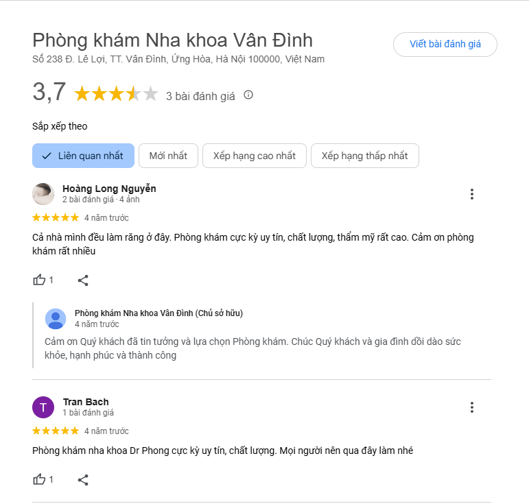 Không gian khám chữa bệnh sạch sẽ, thoáng đãng