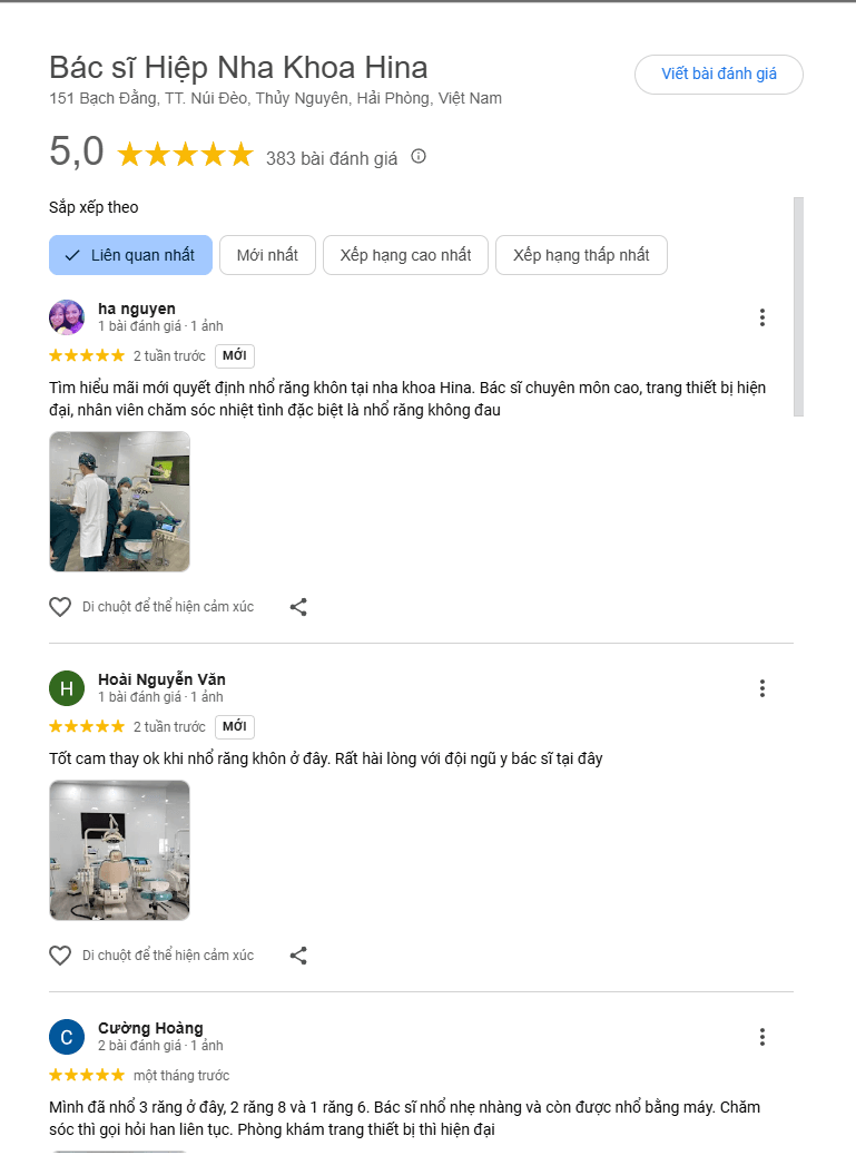 Hina là địa chỉ chuyên sâu về implant, răng thẩm mỹ và điều trị tổng quát