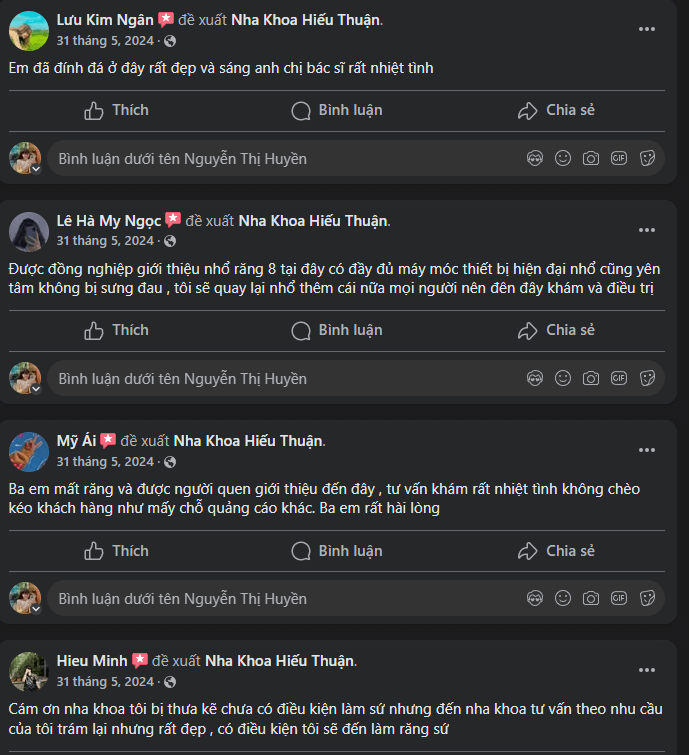 Không thể phủ nhận chất lượng dịch vụ của nha khoa, nơi đây được nhiều khách hàng đánh giá cao và dự định sẽ quay lại khi có nhu cầu