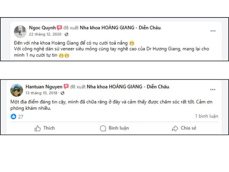 Dịch vụ thăm khám chuyên nghiệp tại nha khoa Hoàng Giang