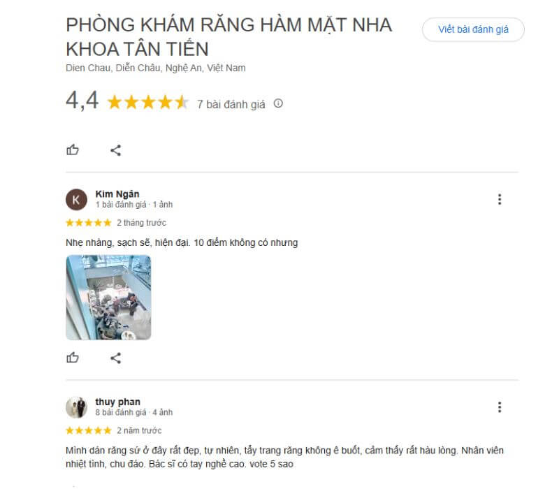 Khách hàng có trải nghiệm dịch vụ tốt tại nha khoa Tân Tiến